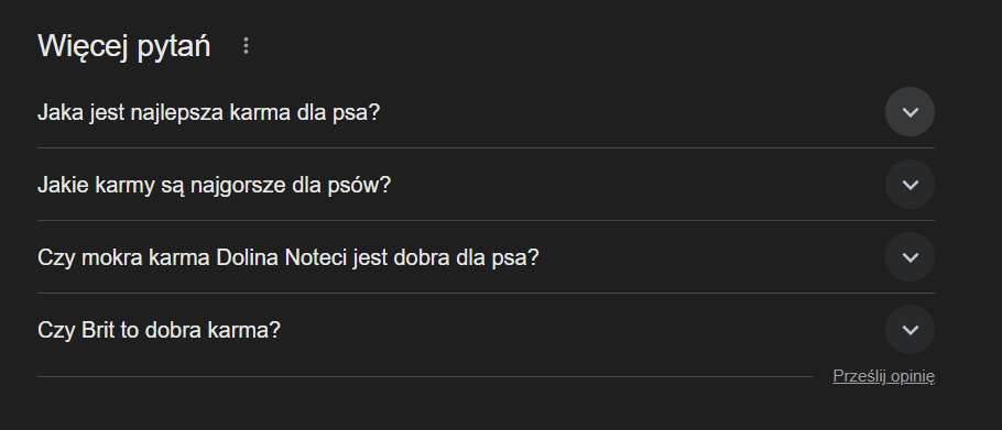 Sekcja Więcej pytań Google, Długi ogon SEO, Frazy długiego ogona